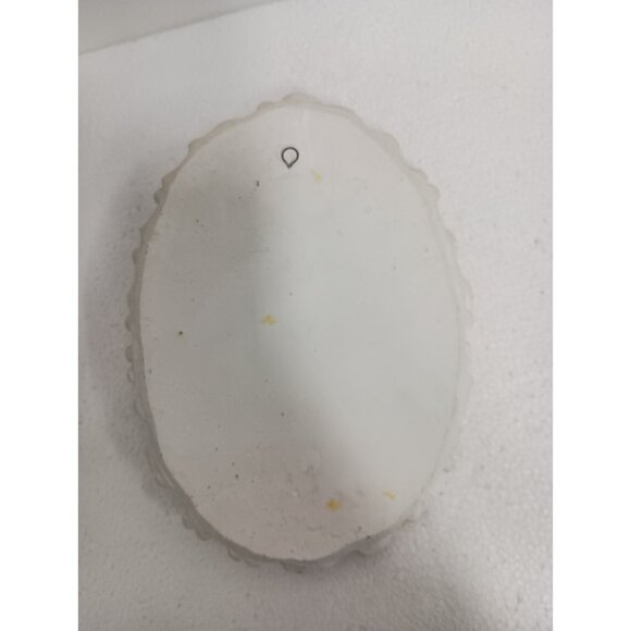 VTG Chalkware Pearlized 3D Wall Plaque Girl Cherubs & Deer Mid Century Modern - Picture 5 of 7